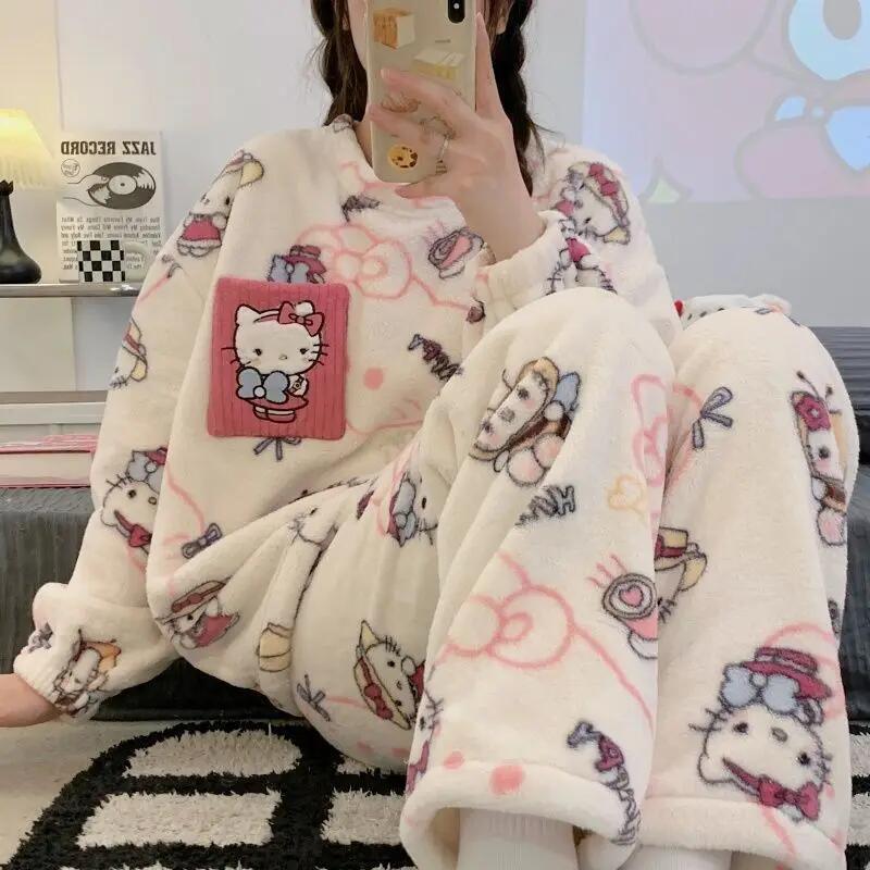 Winter Clothes - Piyama Wanita Hello Kitty Musim Gugur