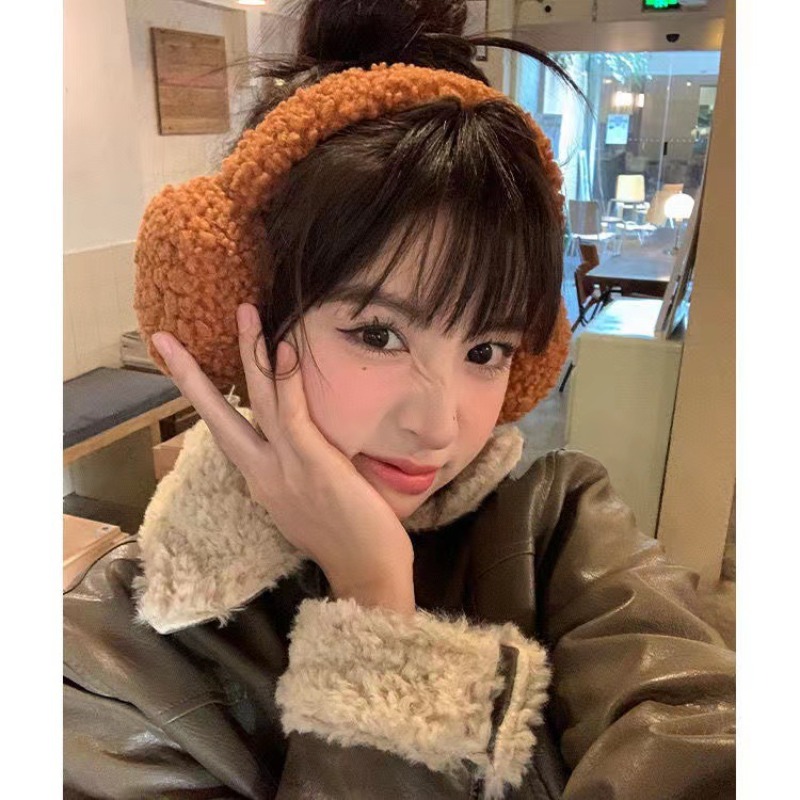 Winter Clothing Earmuffs - Penutup Telinga Mewah Lambswool Minimalis Mode