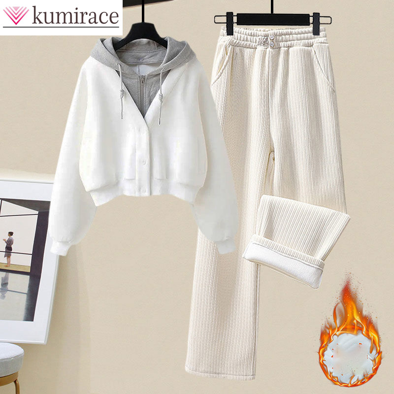 Winter Clothing Sales - Jaket Hoodie lembut dan tebal, setelan