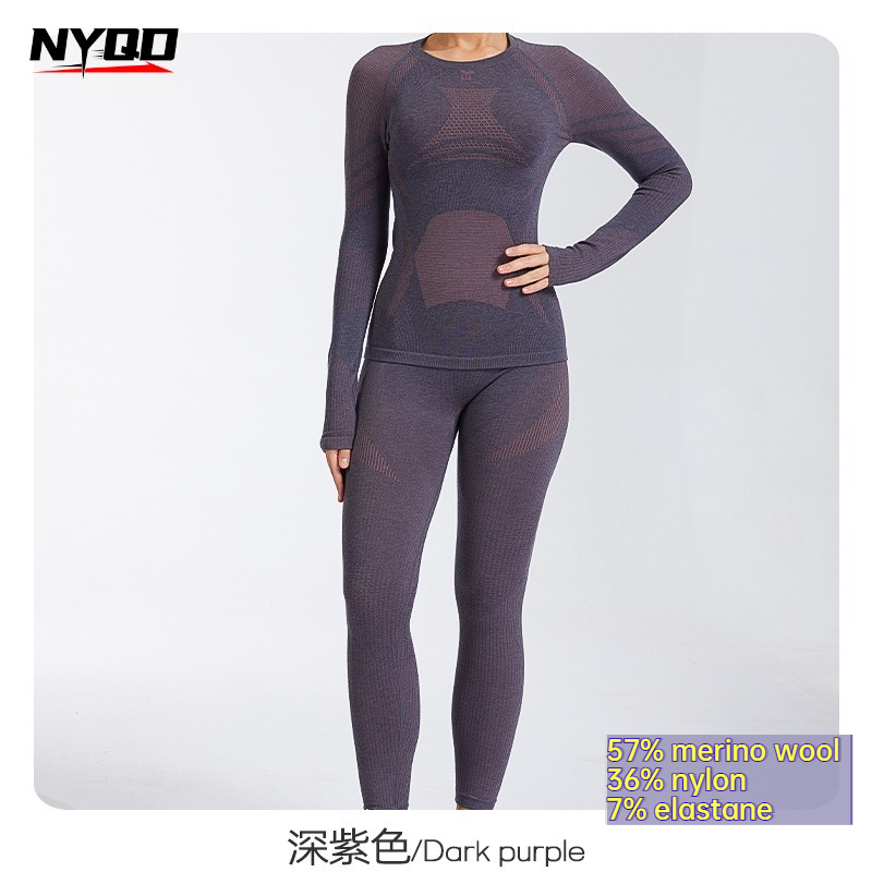 Thermal Base Layer - Set Pakaian Dalam Wol Wanita Cepat