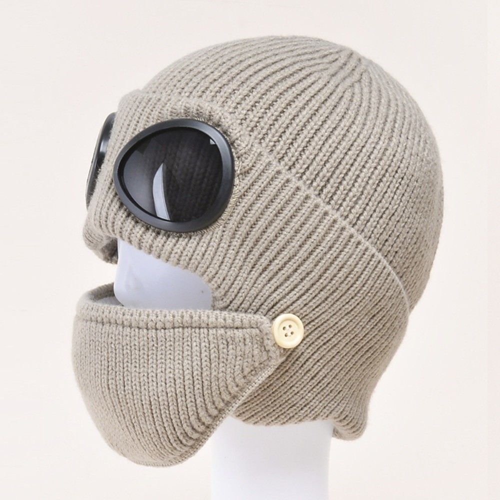 Winter Clothing Earmuffs - Topi Wol Hangat Berlapis Bulu dengan
