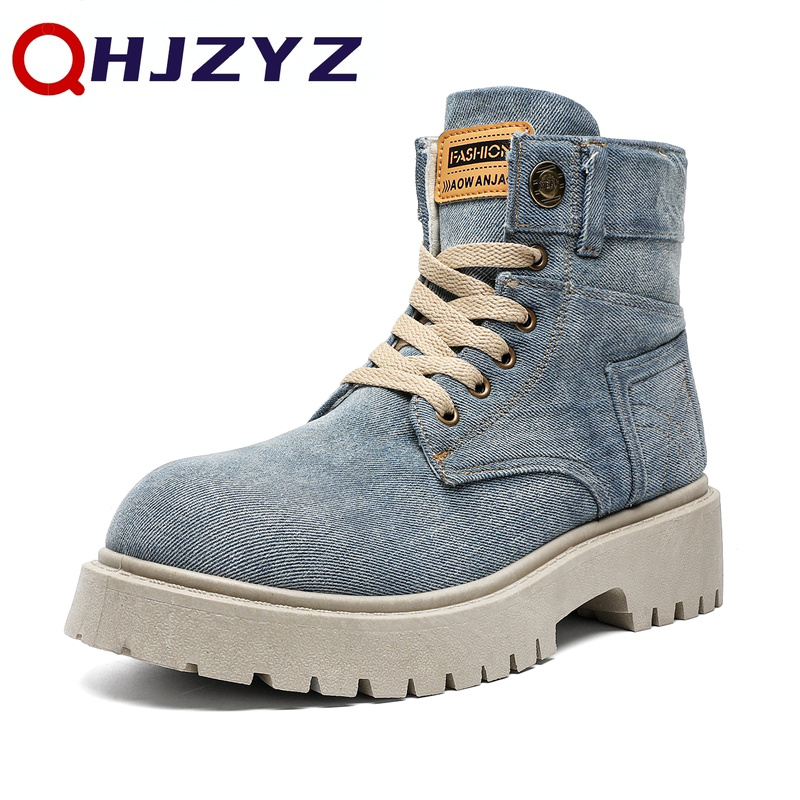 Sepatu Bot Pria Bahan Denim Mo - Winter Cloth ulasan dan harga