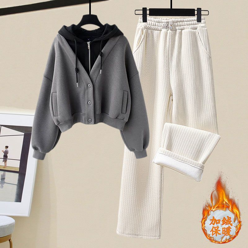 Jaket Hoodie lembut dan tebal, - Winter Clothing Sales ulasan dan harga