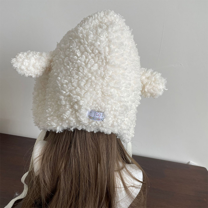 Set Topi Hangat Bulu Domba Put - Winter Clothing Earmuffs ulasan dan harga