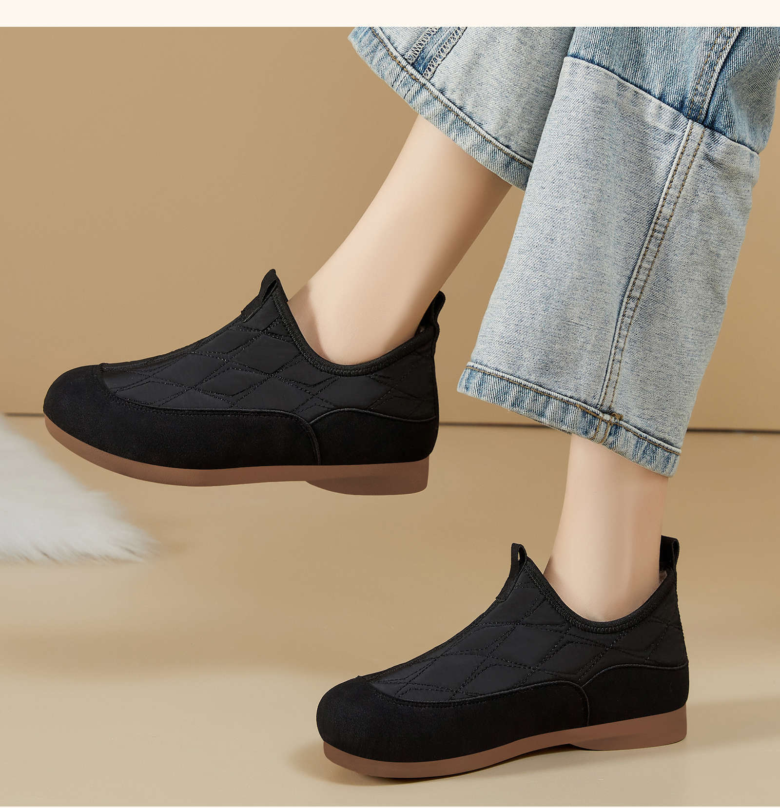 Sepatu Slip On Wanita Musim Di - Winter Cloth ulasan dan harga