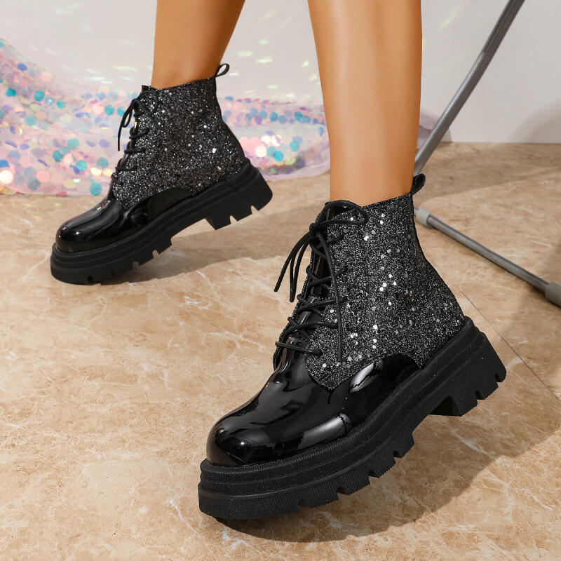 Sepatu Boots Wanita Model Tali - Winter Cloth ulasan dan harga