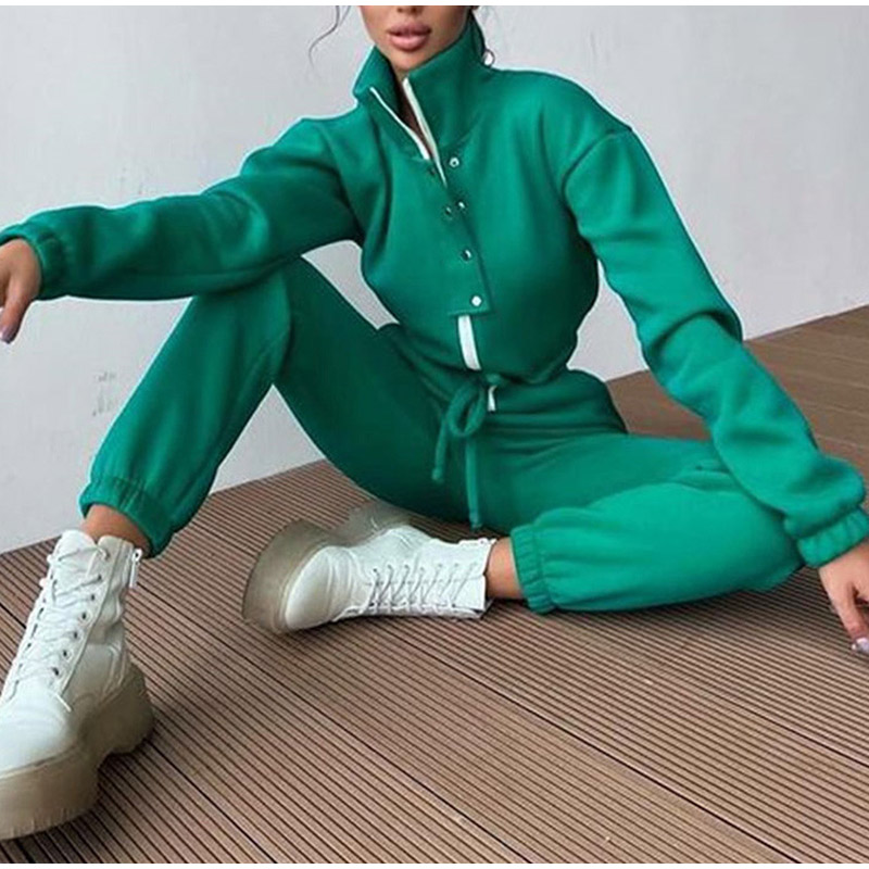 Jumpsuit Kerah Berdiri Kasual  - Winter Clothing Sales ulasan dan harga
