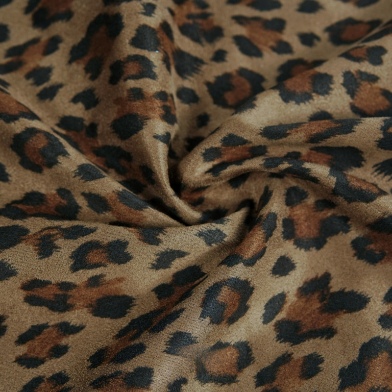 Kain suede motif macan tutul e - Winter Clothes ulasan dan harga