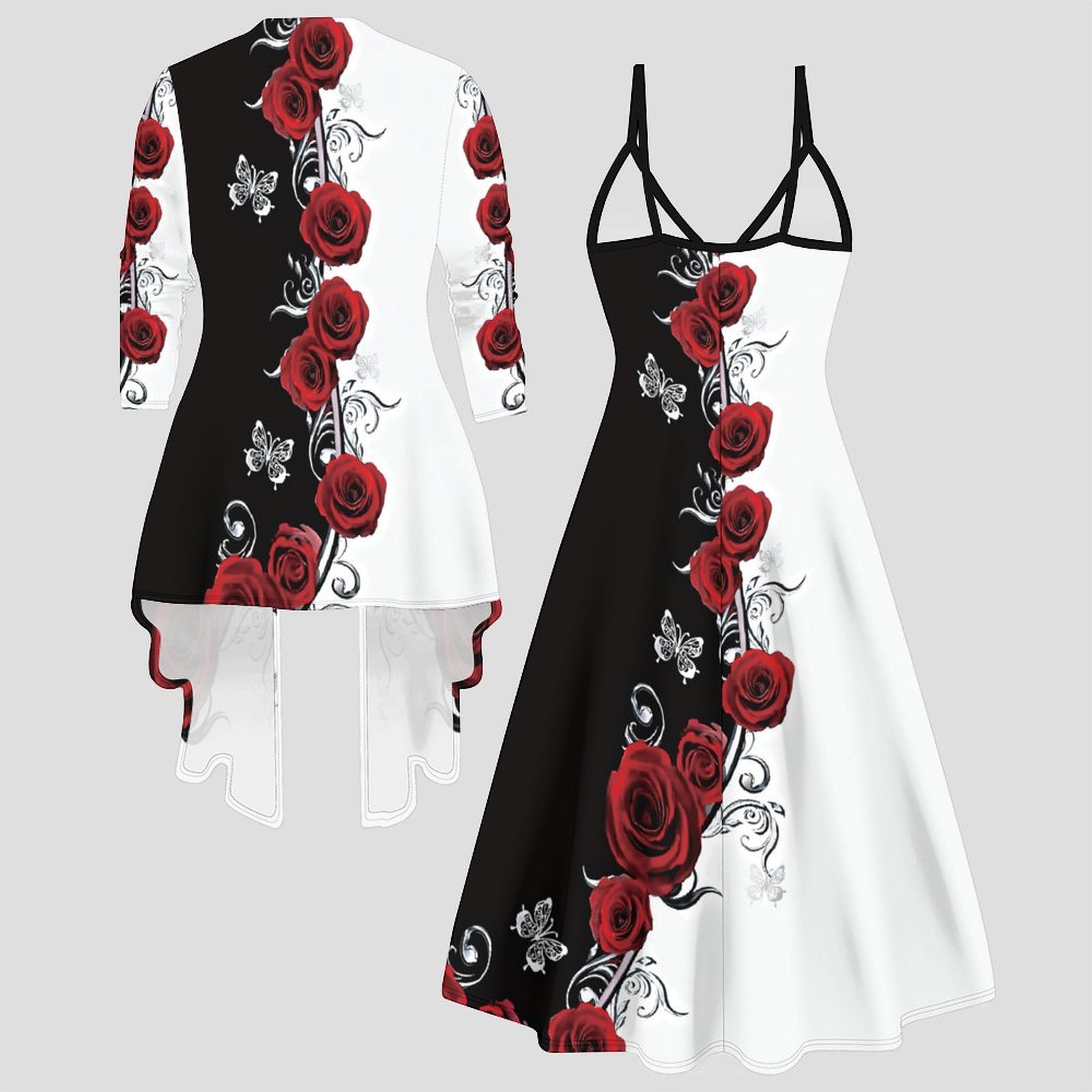 Set Dua Potong Wanita, Gaun Mi - Winter Clothes ulasan dan harga